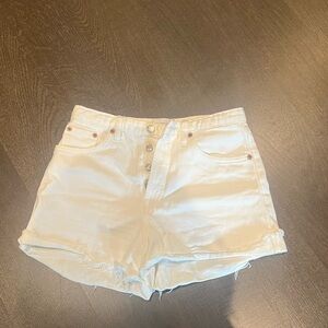 Zara White Denim Shorts